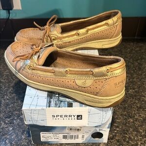 Sperry Women’s Metallic Blush Leather Boat Shoes